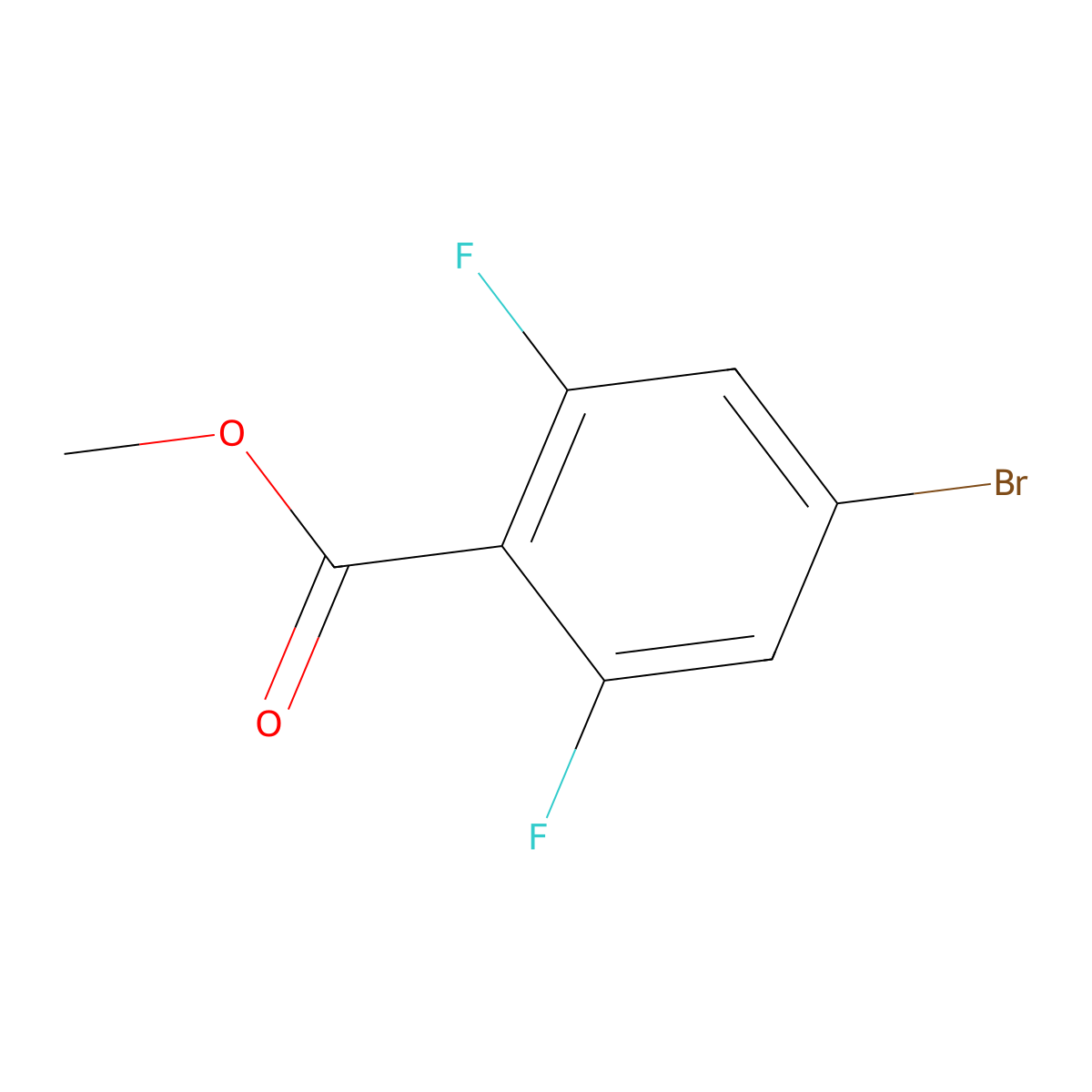 Methyl 4-bromo-2,6-difluorobenzoate molecular structure, CAS 773134-11-5