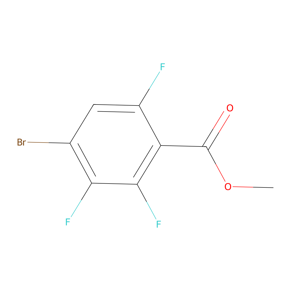 Methyl 4-bromo-2,3,6-trifluorobenzoate molecular structure, CAS 773134-13-7