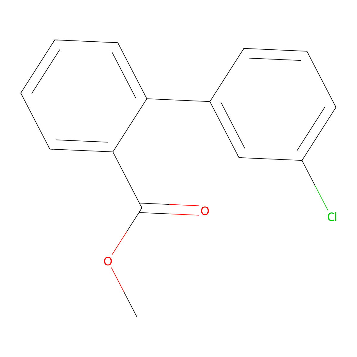 Methyl 2-(3-chlorophenyl)benzoate molecular structure, CAS 773134-22-8