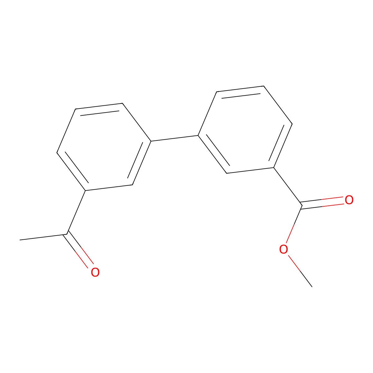 Methyl 3'-acetyl[1,1'-biphenyl]-3-carboxylate molecular structure, CAS 773134-30-8