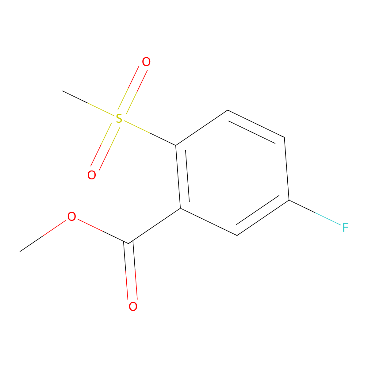 Benzoic acid, 5-fluoro-2-(methylsulfonyl)-, methyl ester molecular structure, CAS 773134-41-1