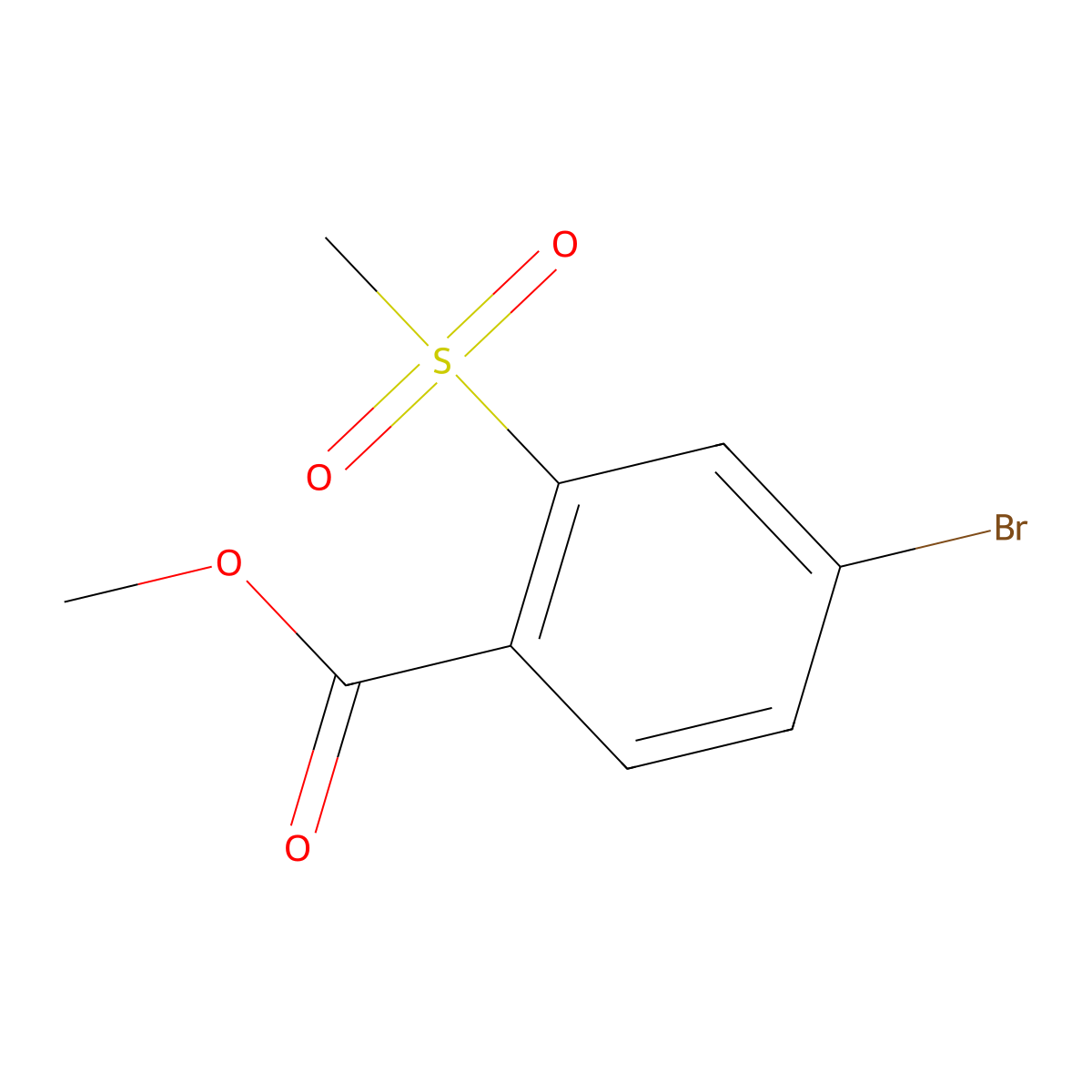 Methyl 4-bromo-2-(methylsulfonyl)benzoate molecular structure, CAS 773134-43-3