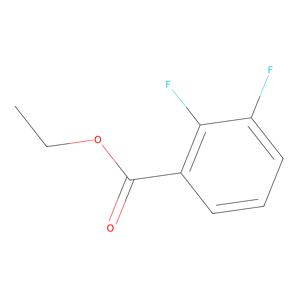 Benzoic acid, 2,3-difluoro-, ethyl ester molecular structure, CAS 773134-65-9