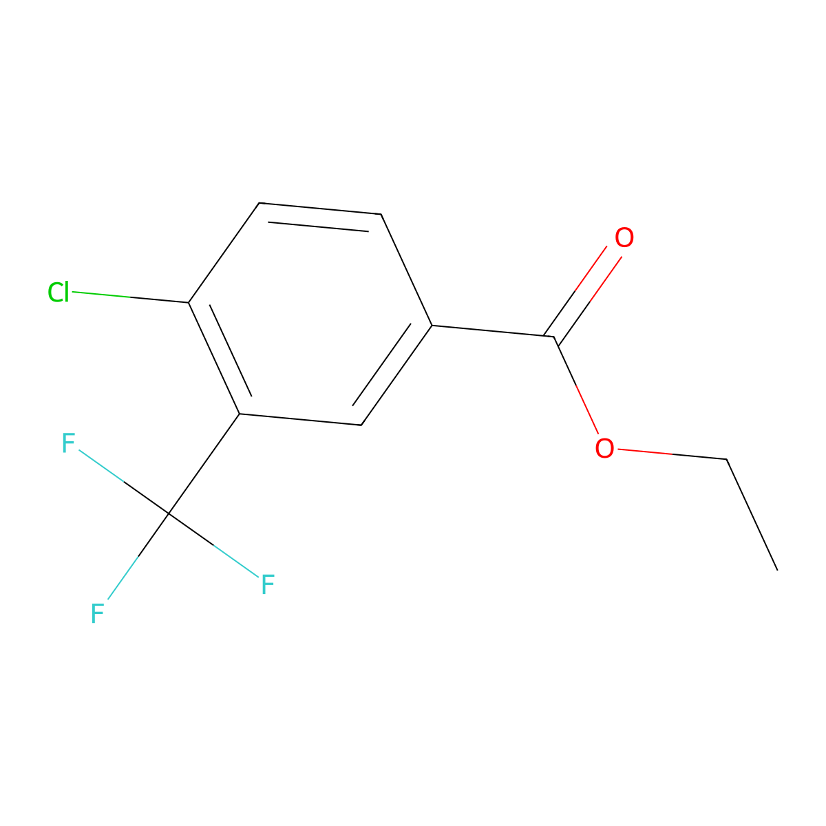 Ethyl 4-chloro-3-(trifluoromethyl)benzoate molecular structure, CAS 773134-81-9