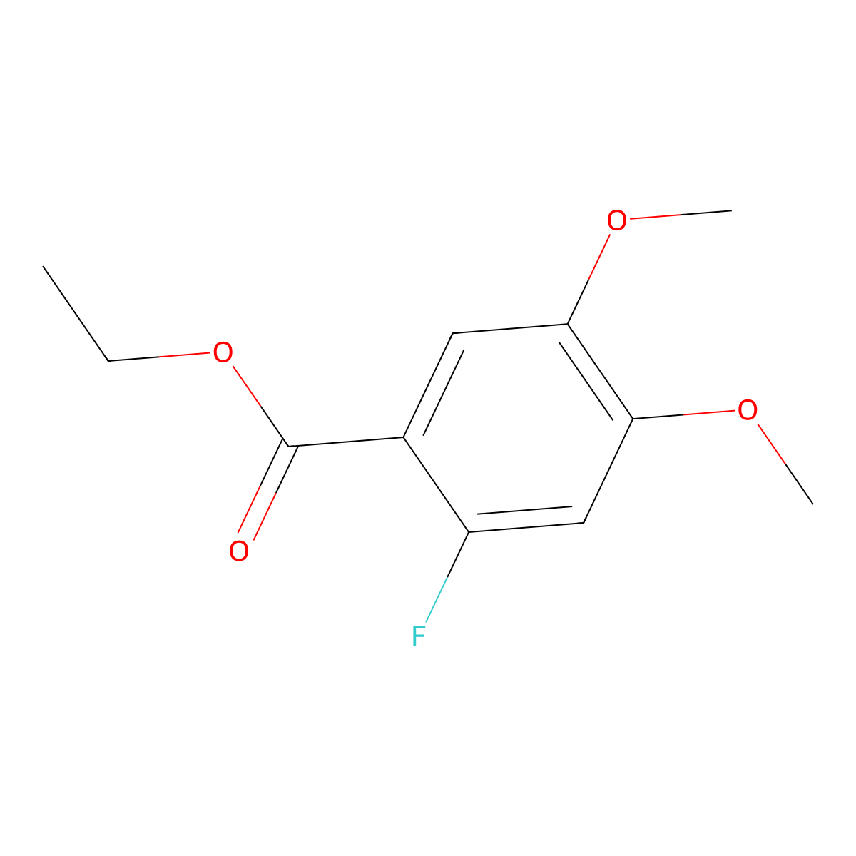 Ethyl 2-fluoro-4,5-dimethoxybenzoate molecular structure, CAS 773134-89-7