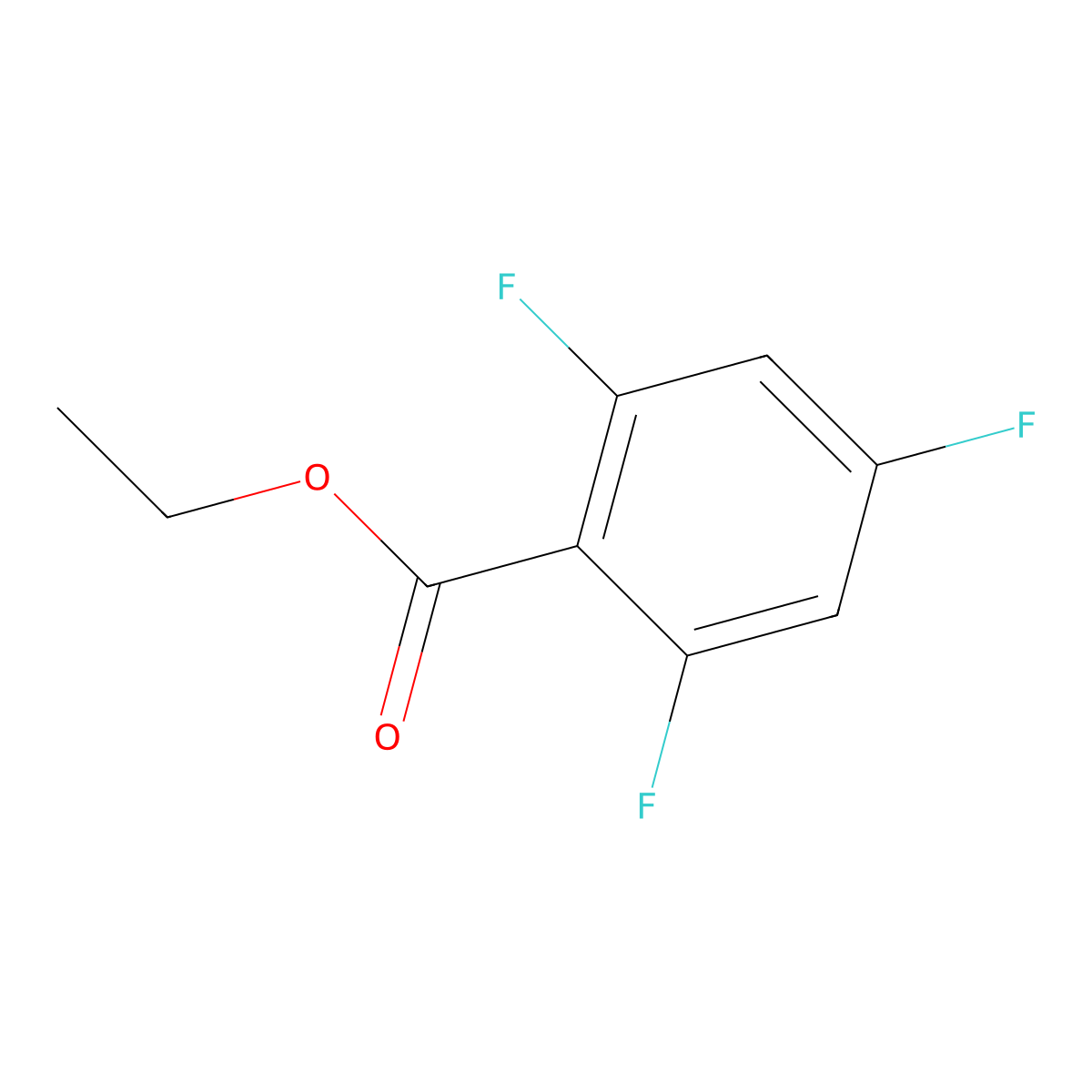 Benzoic acid, 2,4,6-trifluoro-, ethyl ester molecular structure, CAS 773134-91-1
