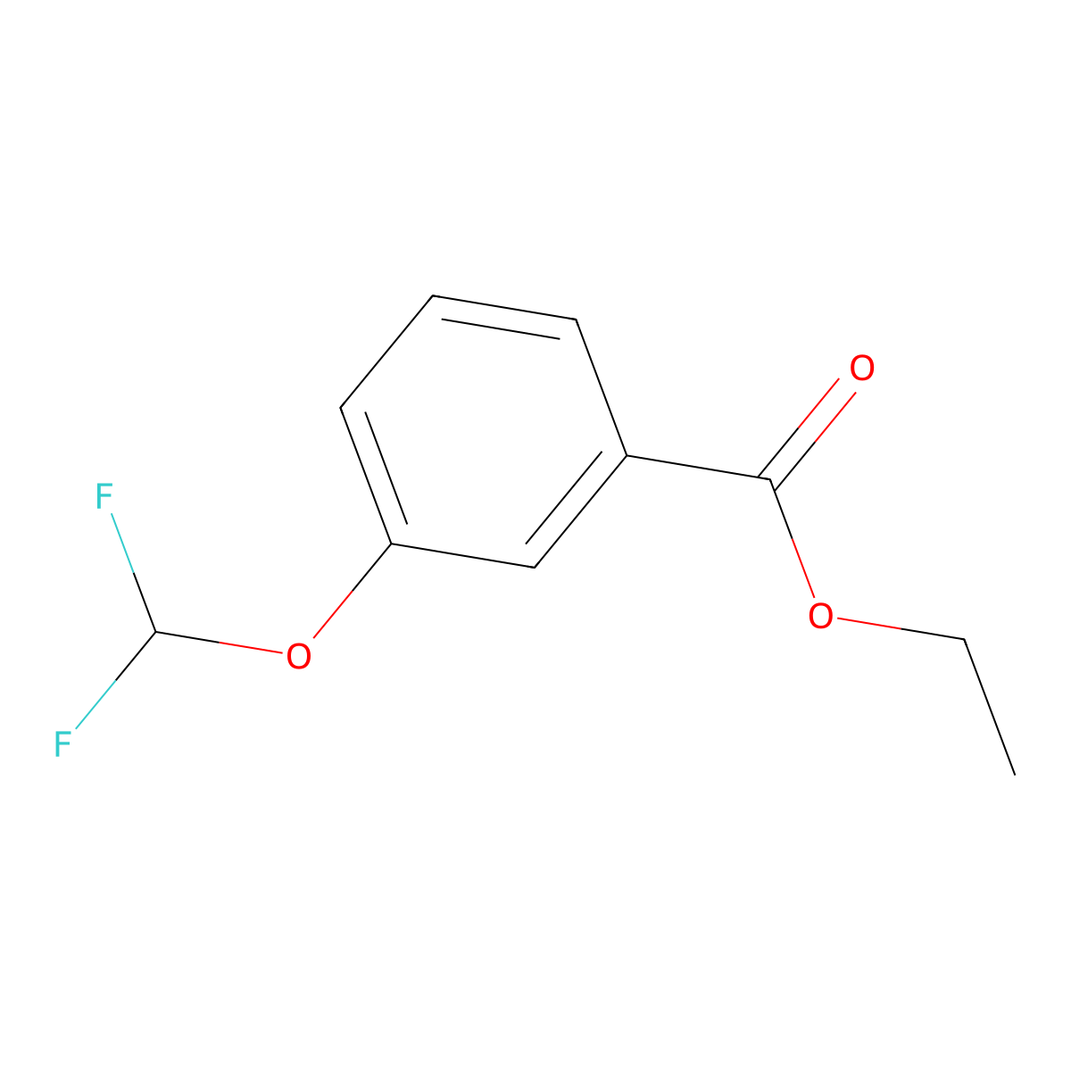 Ethyl 3-(difluoromethoxy)benzoate molecular structure, CAS 773135-28-7