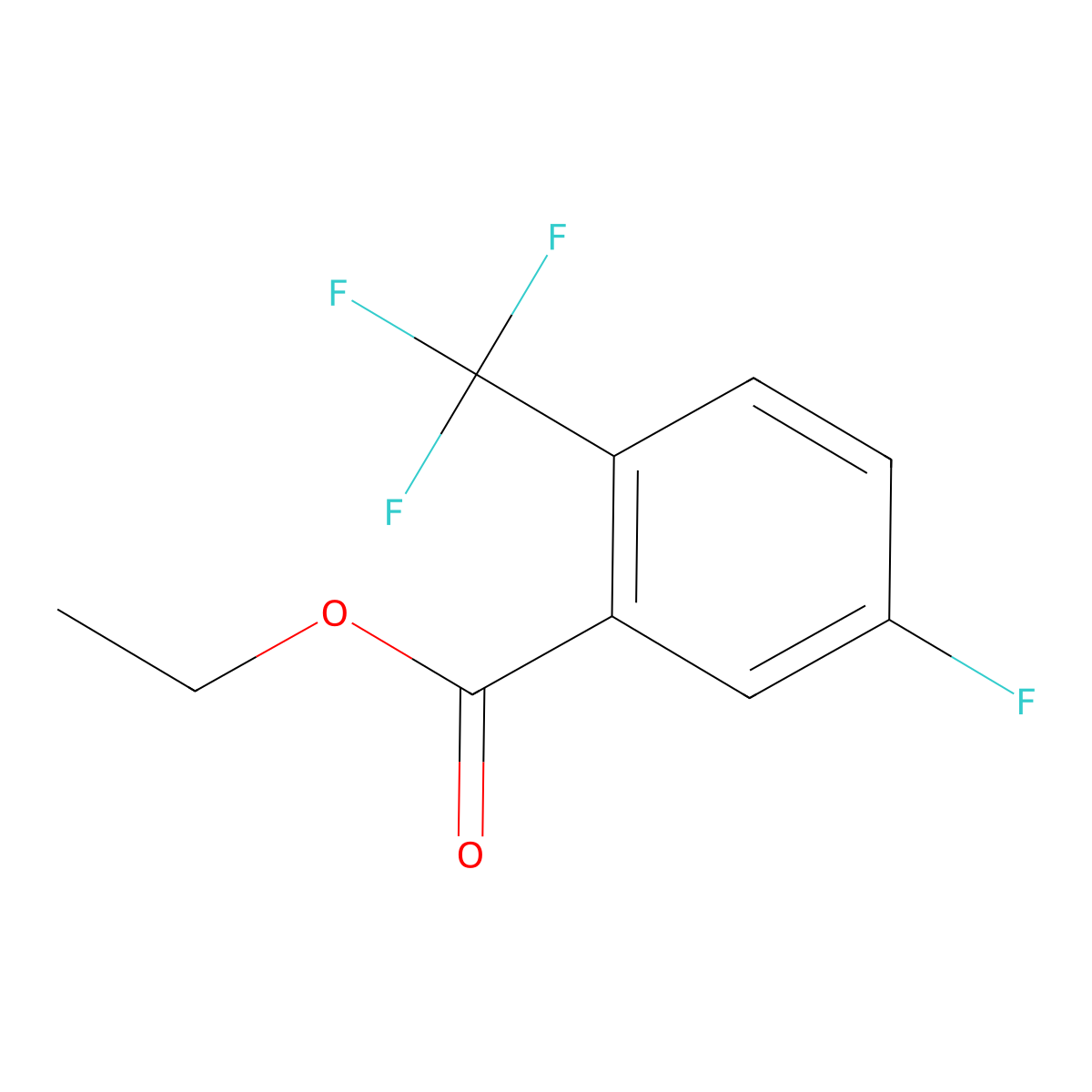 Ethyl 5-fluoro-2-(trifluoromethyl)benzoate molecular structure, CAS 773135-32-3
