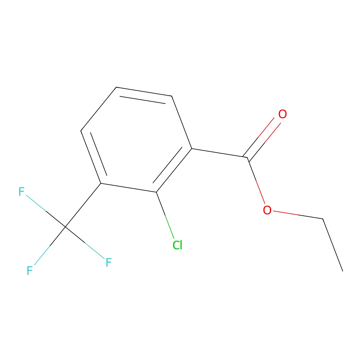 Ethyl 2-chloro-3-(trifluoromethyl)benzoate molecular structure, CAS 773135-43-6