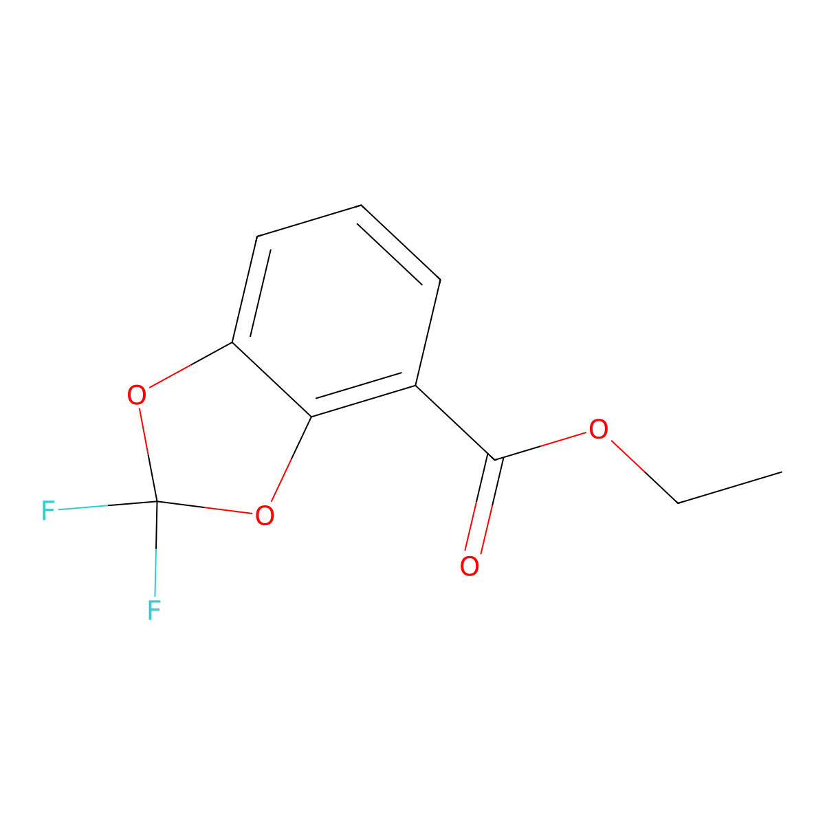 2,2-Difluoro-benzo[1,3]dioxole-4-carboxylic acid ethyl ester molecular structure, CAS 773135-44-7