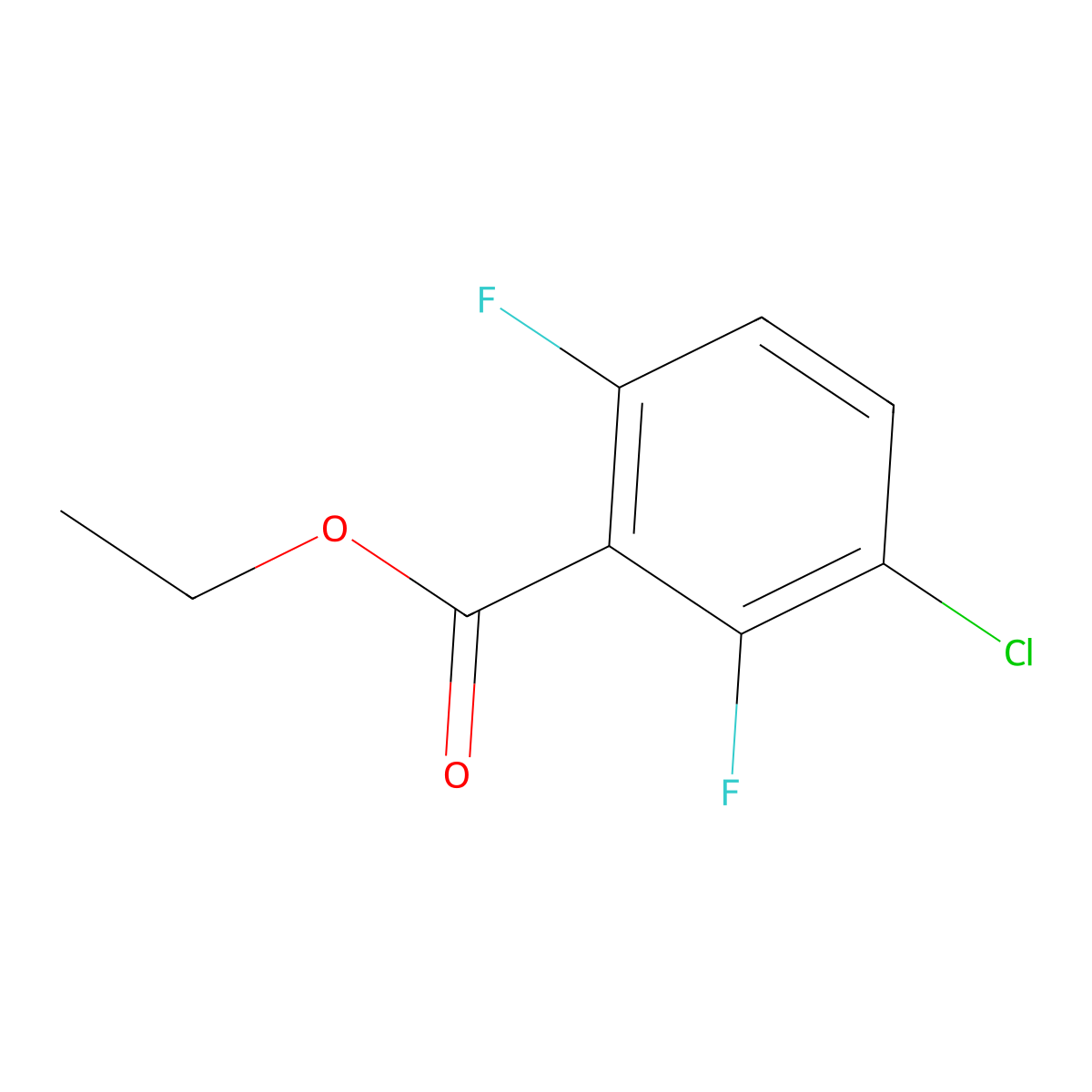 Ethyl 3-chloro-2,6-difluorobenzoate molecular structure, CAS 773135-47-0