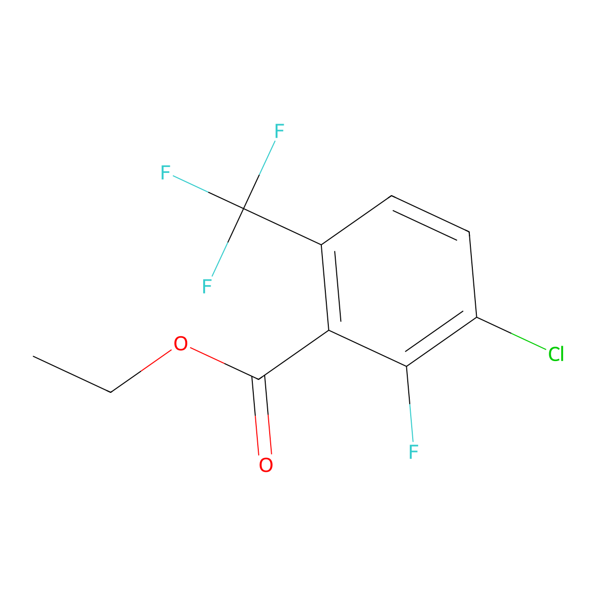 Ethyl 3-chloro-2-fluoro-6-(trifluoromethyl)benzoate molecular structure, CAS 773135-49-2