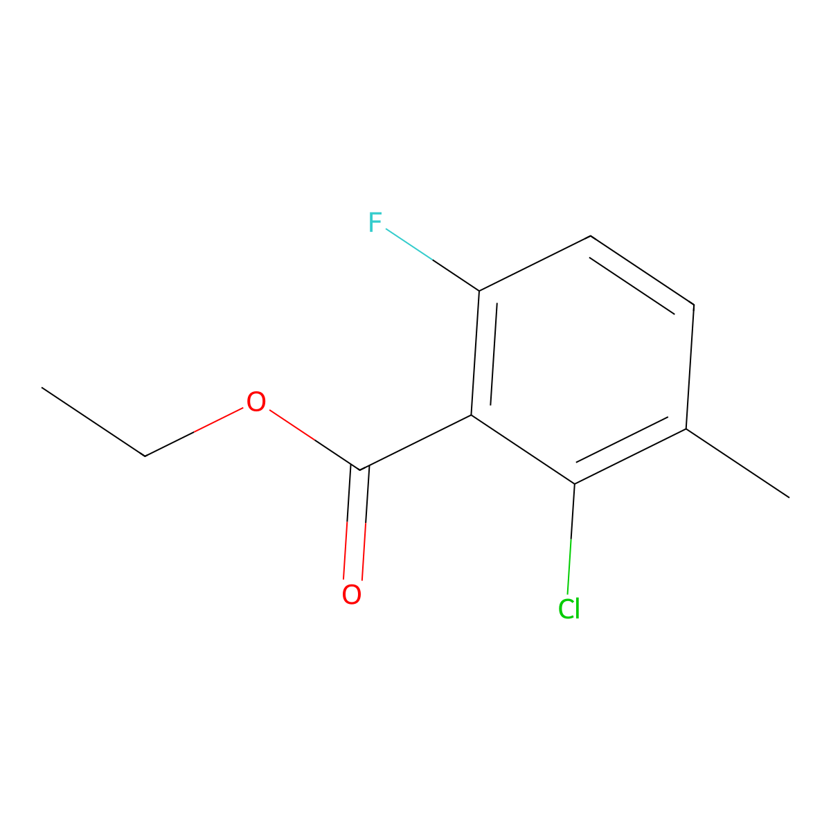 Ethyl 2-chloro-6-fluoro-3-methylbenzoate molecular structure, CAS 773135-50-5