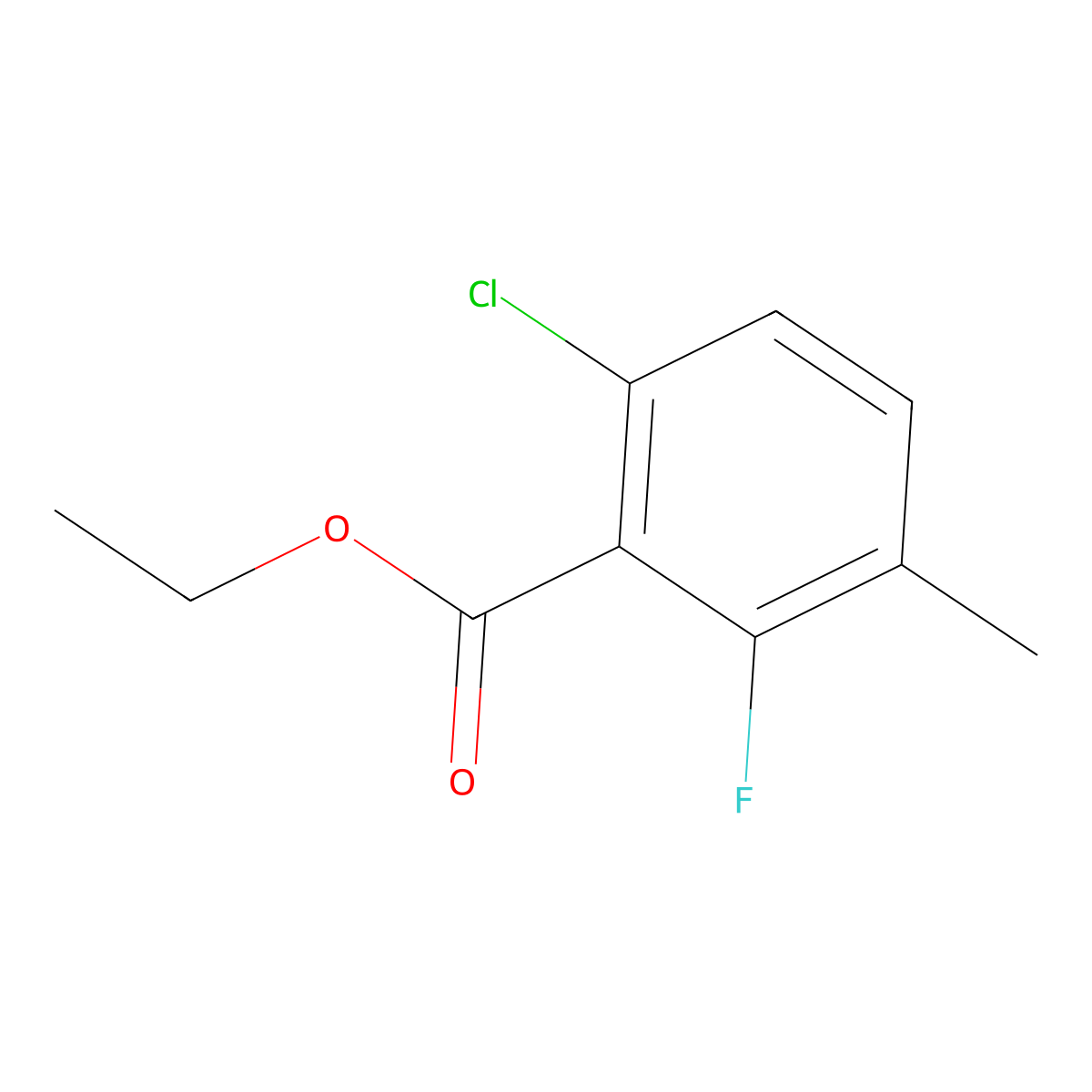 Ethyl 6-chloro-2-fluoro-3-methylbenzoate molecular structure, CAS 773135-51-6