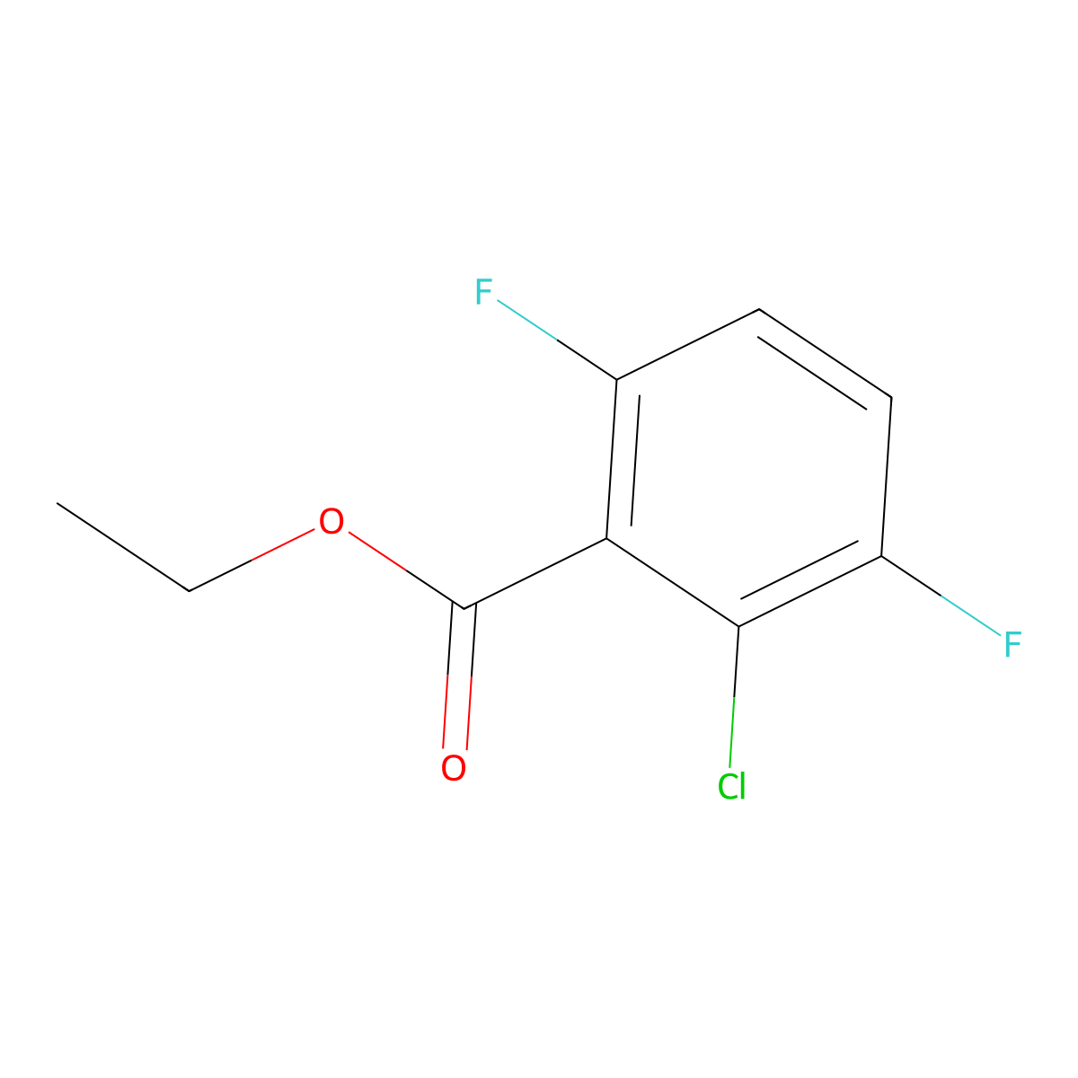 Ethyl 2-chloro-3,6-difluorobenzoater molecular structure, CAS 773135-52-7