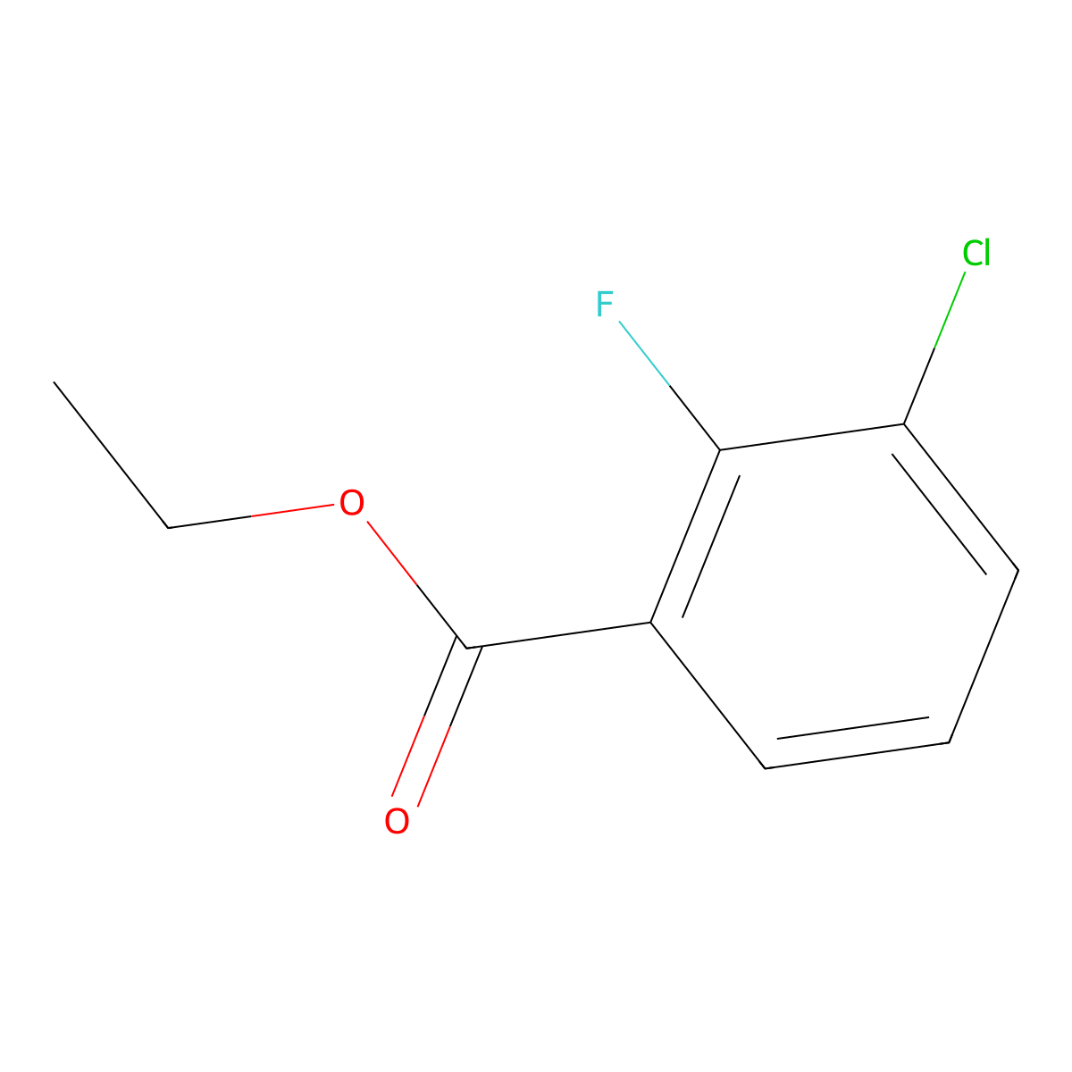 Benzoic acid, 3-chloro-2-fluoro-, ethyl ester molecular structure, CAS 773135-55-0