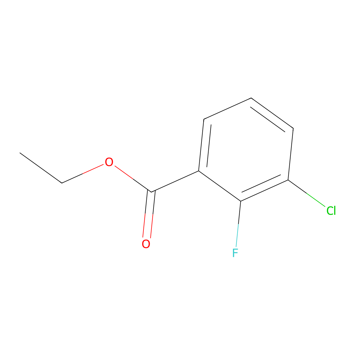 Benzoic acid, 3-chloro-2-fluoro-, ethyl ester molecular structure, CAS 773135-55-0
