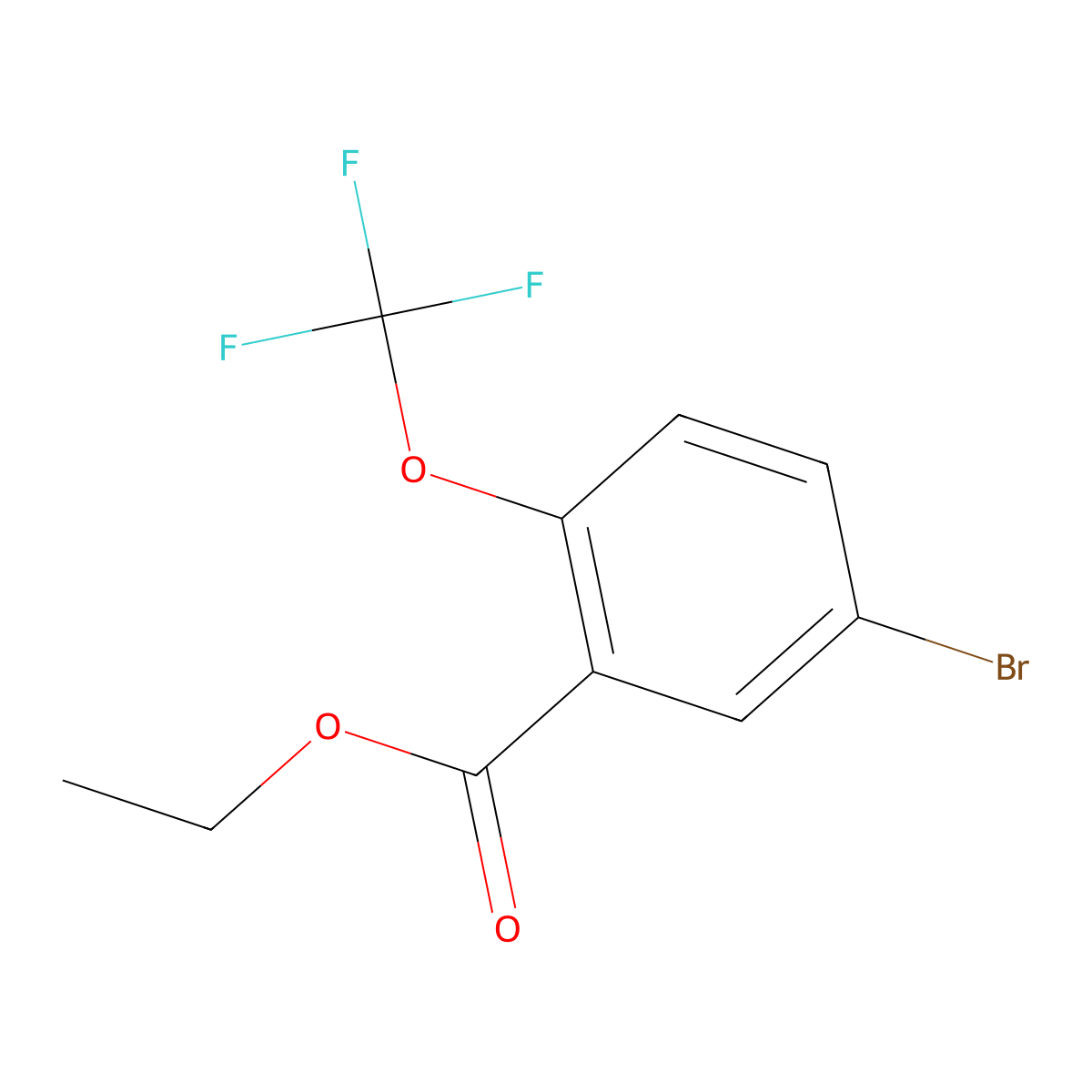 Ethyl 5-bromo-2-(trifluoromethoxy)benzoate molecular structure, CAS 773135-66-3