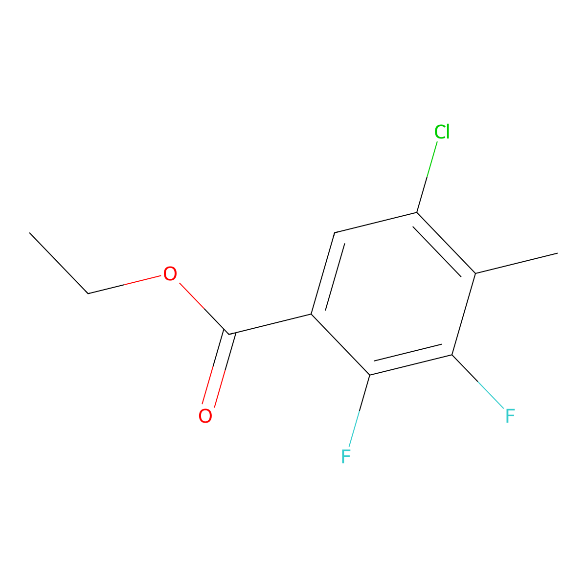 Ethyl 5-chloro-2,3-difluoro-4-methylbenzoate molecular structure, CAS 773135-67-4