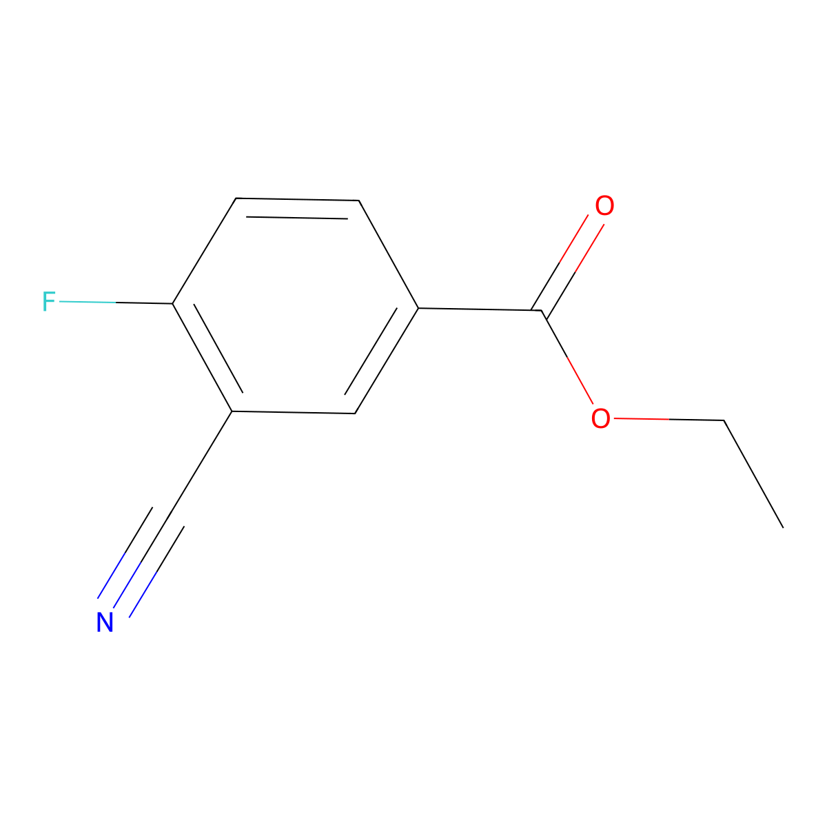 Ethyl 3-cyano-4-fluorobenzoate molecular structure, CAS 773136-57-5