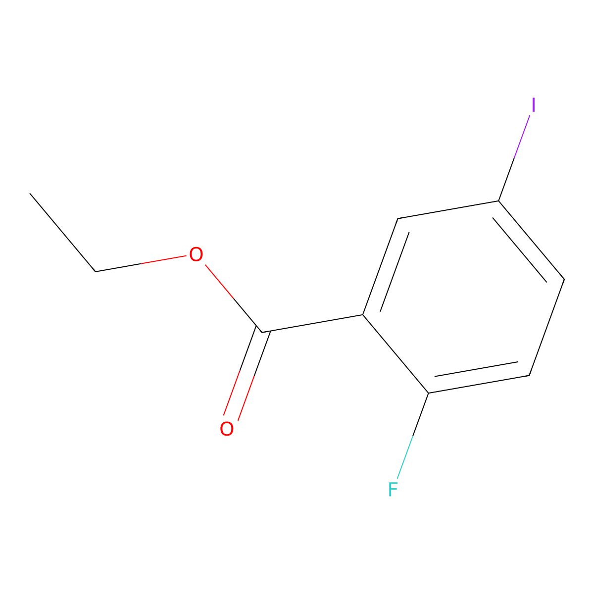 Ethyl 2-fluoro-5-iodobenzoate molecular structure, CAS 773136-66-6