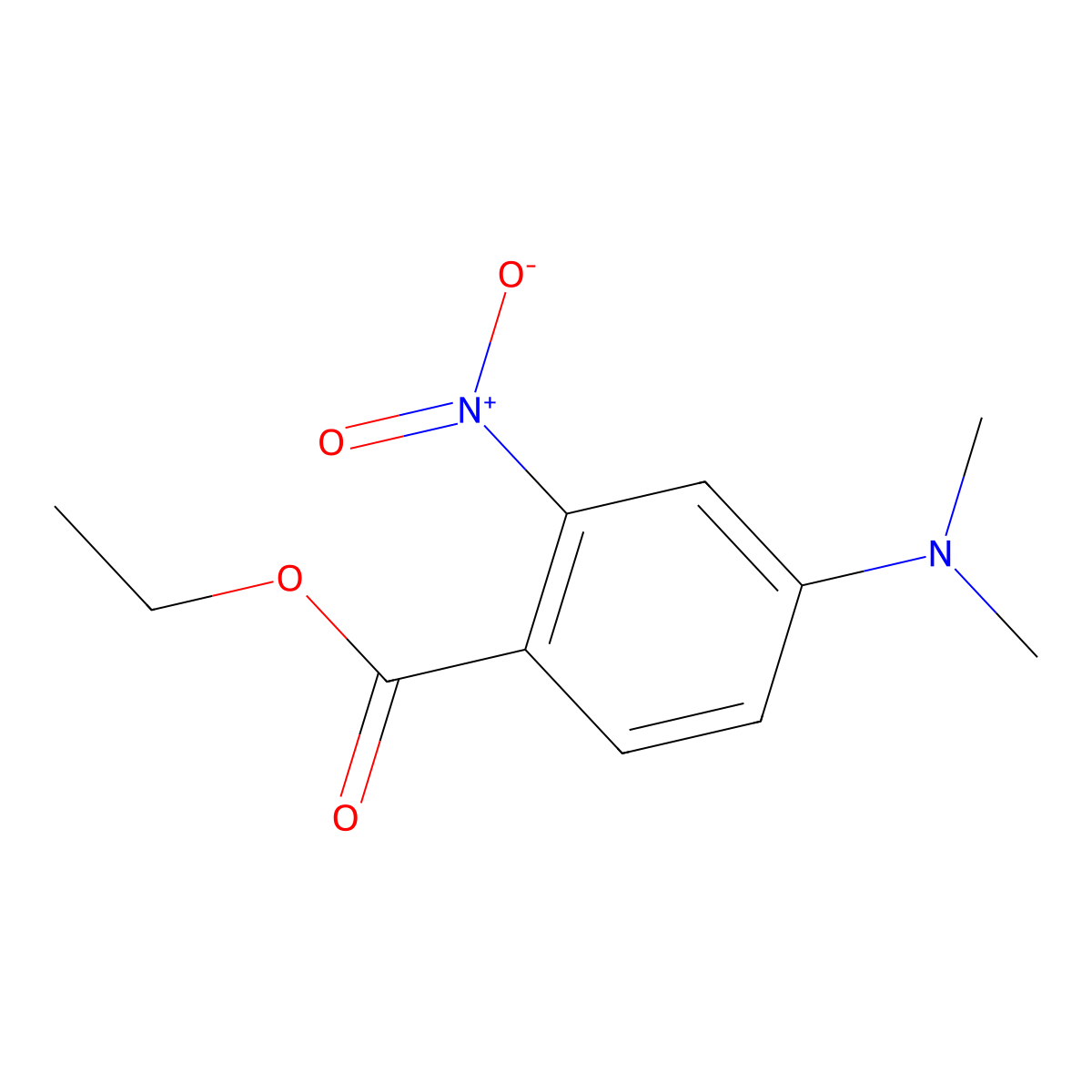 Ethyl 4-(dimethylamino)-2-nitrobenzoate molecular structure, CAS 773136-77-9