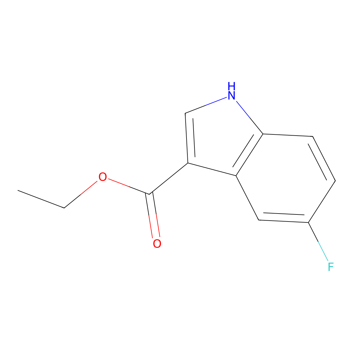 Ethyl 5-Fluoroindole-3-carboxylate molecular structure, CAS 773136-86-0