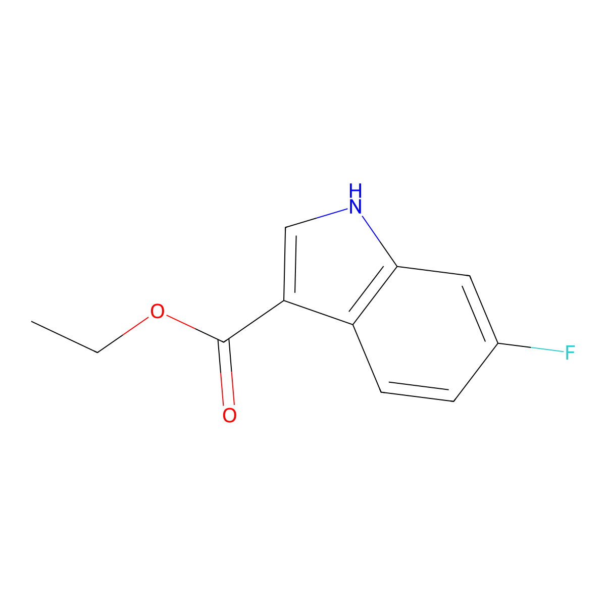 Ethyl 6-Fluoroindole-3-carboxylate molecular structure, CAS 773136-93-9