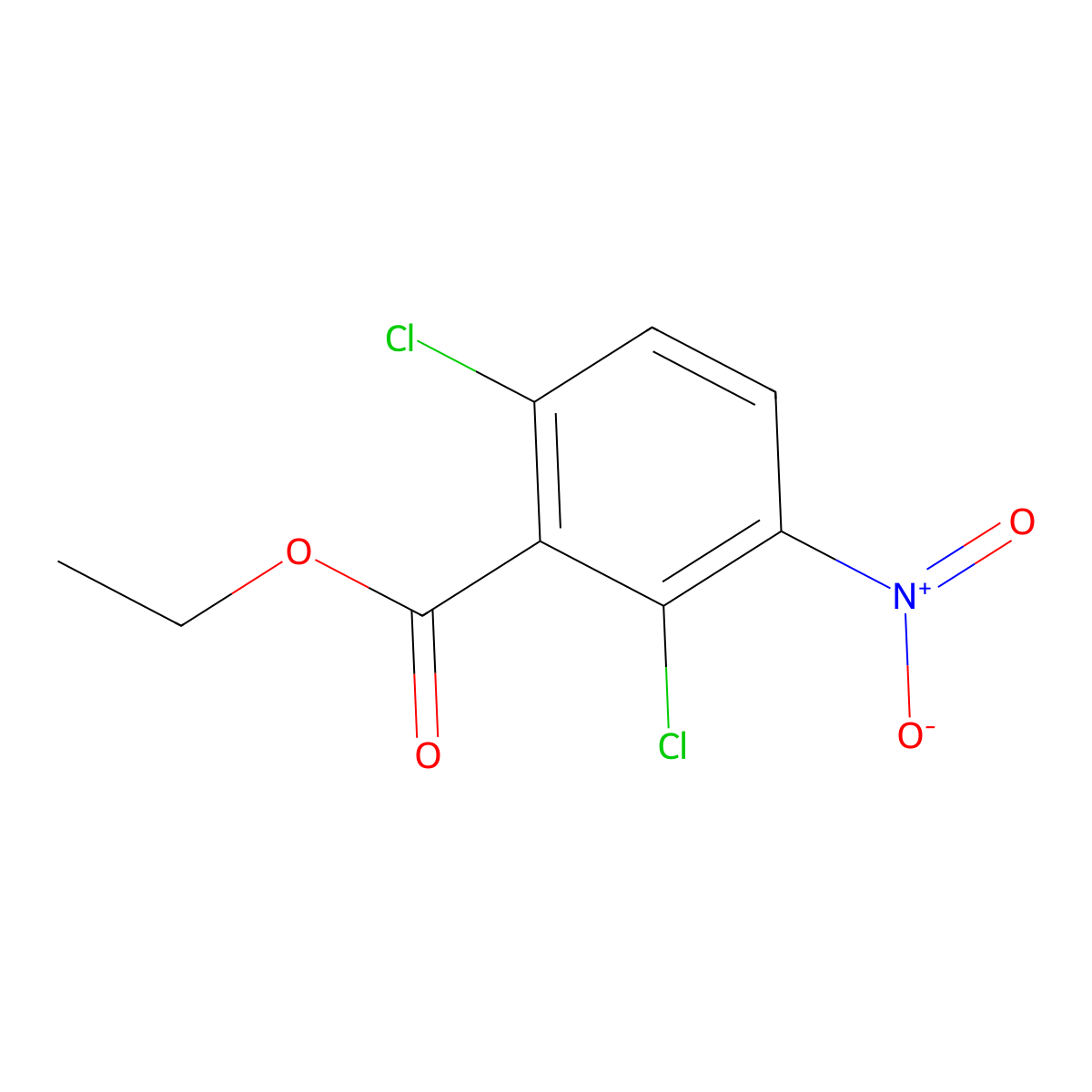 Ethyl 2,6-dichloro-3-nitro-benzoate molecular structure, CAS 773137-11-4