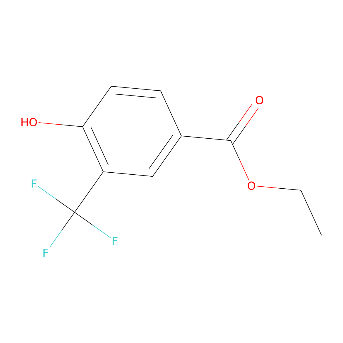 Ethyl 4-hydroxy-3-(trifluoromethyl)benzoate molecular structure, CAS 773138-35-5