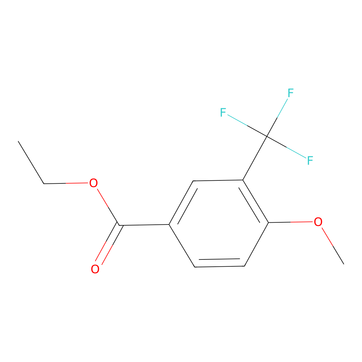 Ethyl 4-methoxy-3-(trifluoromethyl)benzoate molecular structure, CAS 773138-37-7