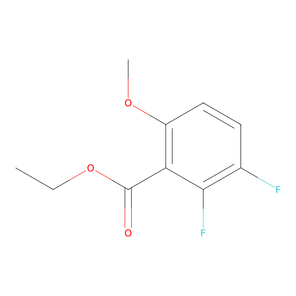 2,3-Difluoro-6-methoxybenzoic acid ethyl ester molecular structure, CAS 773139-04-1