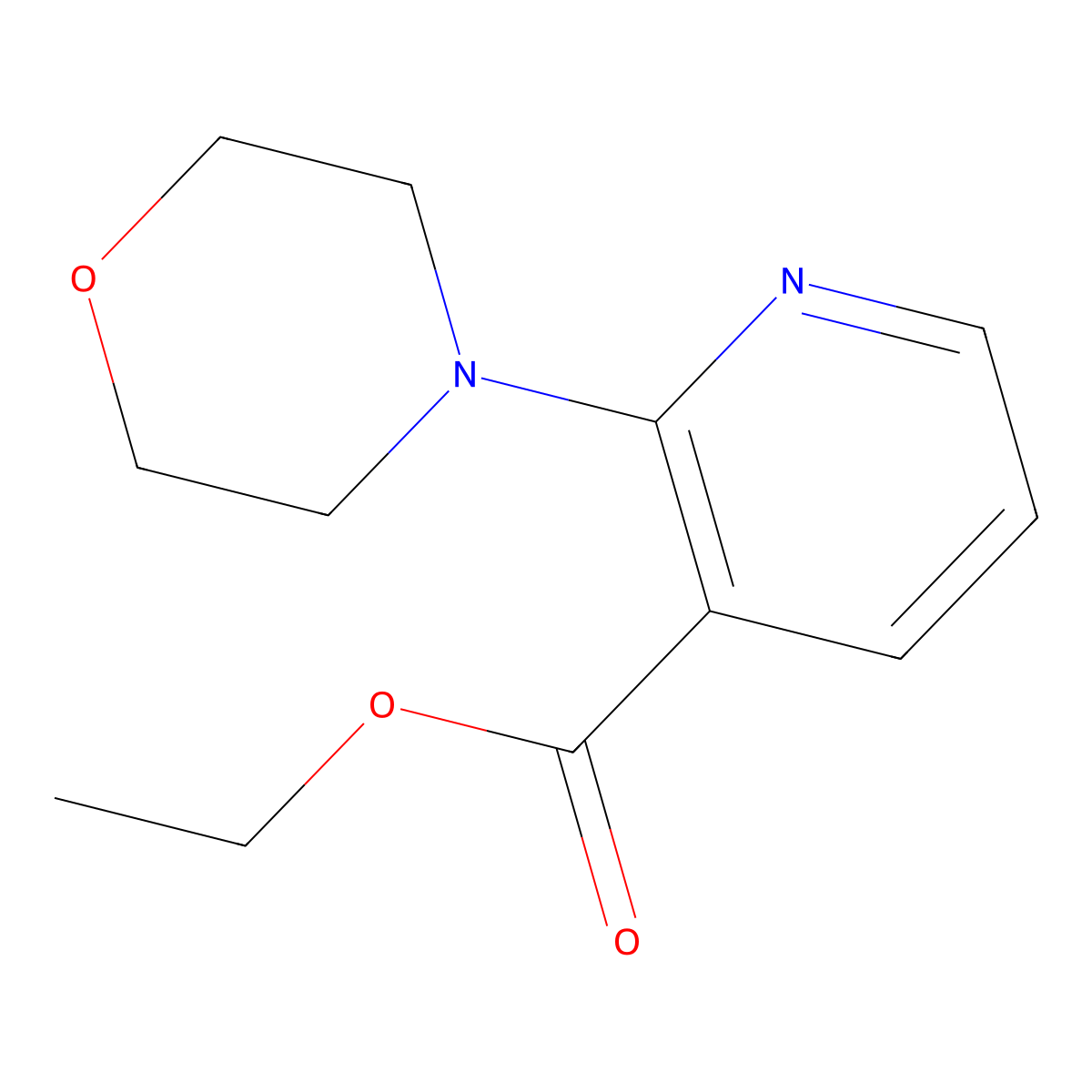 Ethyl 2-morpholinonicotinate molecular structure, CAS 773139-22-3