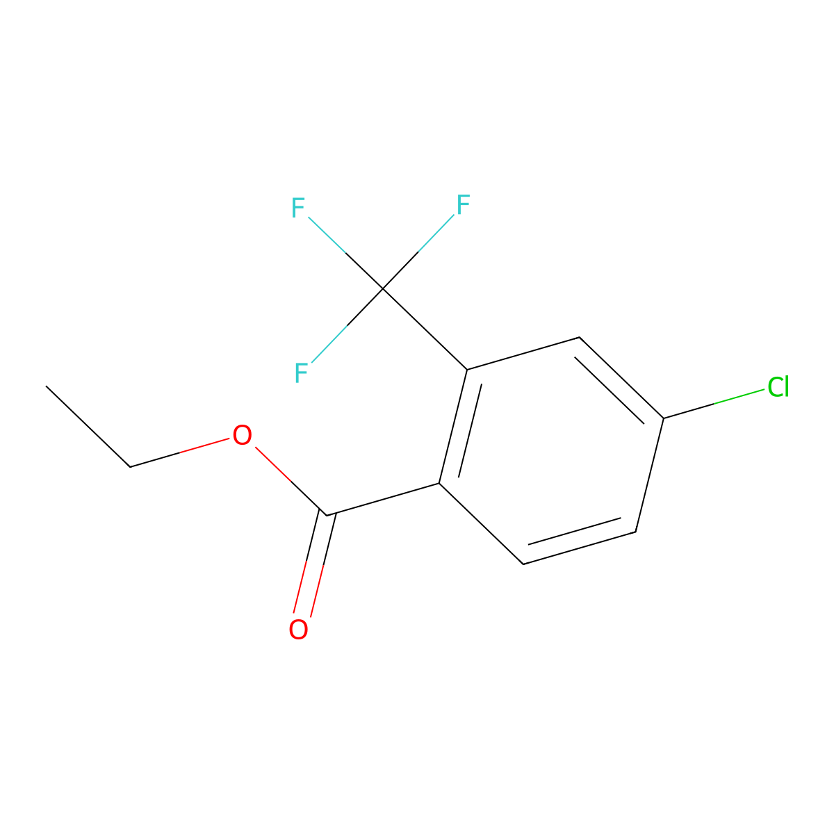 Ethyl 4-chloro-2-(trifluoromethyl)benzoate molecular structure, CAS 773139-28-9