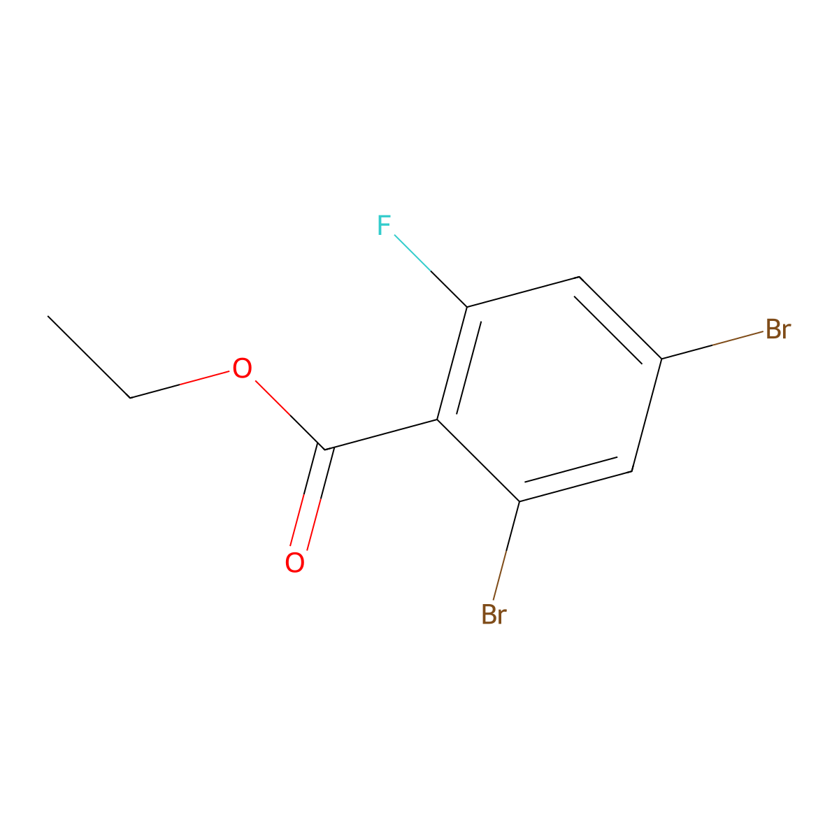 Ethyl 2,4-dibromo-6-fluorobenzoate molecular structure, CAS 773139-30-3