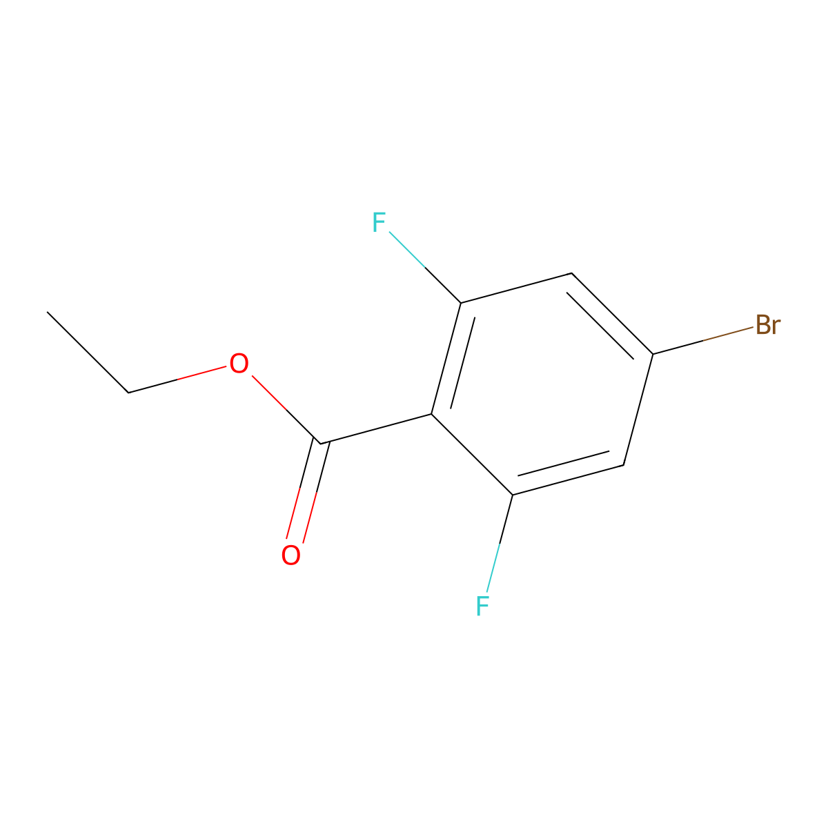 Ethyl 4-bromo-2,6-difluorobenzoate molecular structure, CAS 773139-36-9