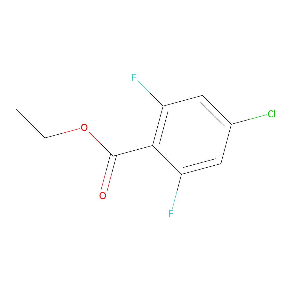 Ethyl 4-chloro-2,6-difluorobenzoate molecular structure, CAS 773139-38-1