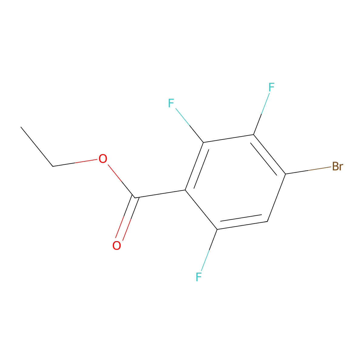 Ethyl 4-bromo-2,3,6-trifluorobenzoate molecular structure, CAS 773139-40-5