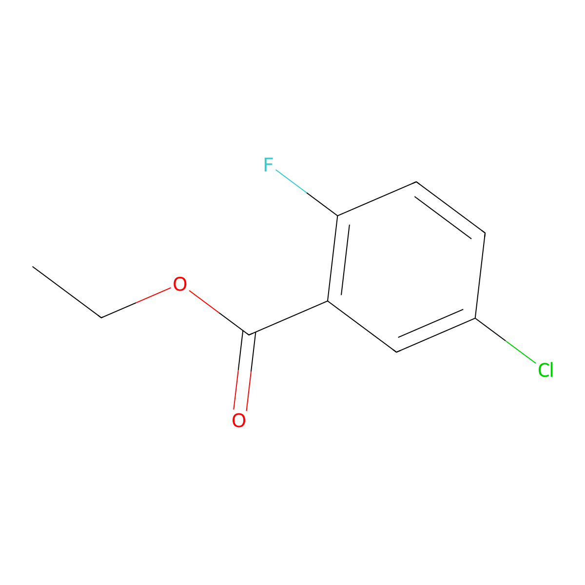 Benzoic acid, 5-chloro-2-fluoro-, ethyl ester molecular structure, CAS 773139-56-3