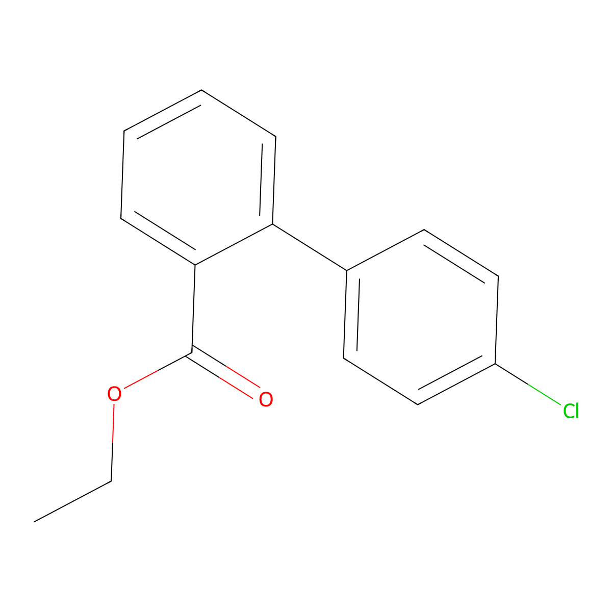 Ethyl 4'-chloro-[1,1'-biphenyl]-2-carboxylate molecular structure, CAS 773139-76-7