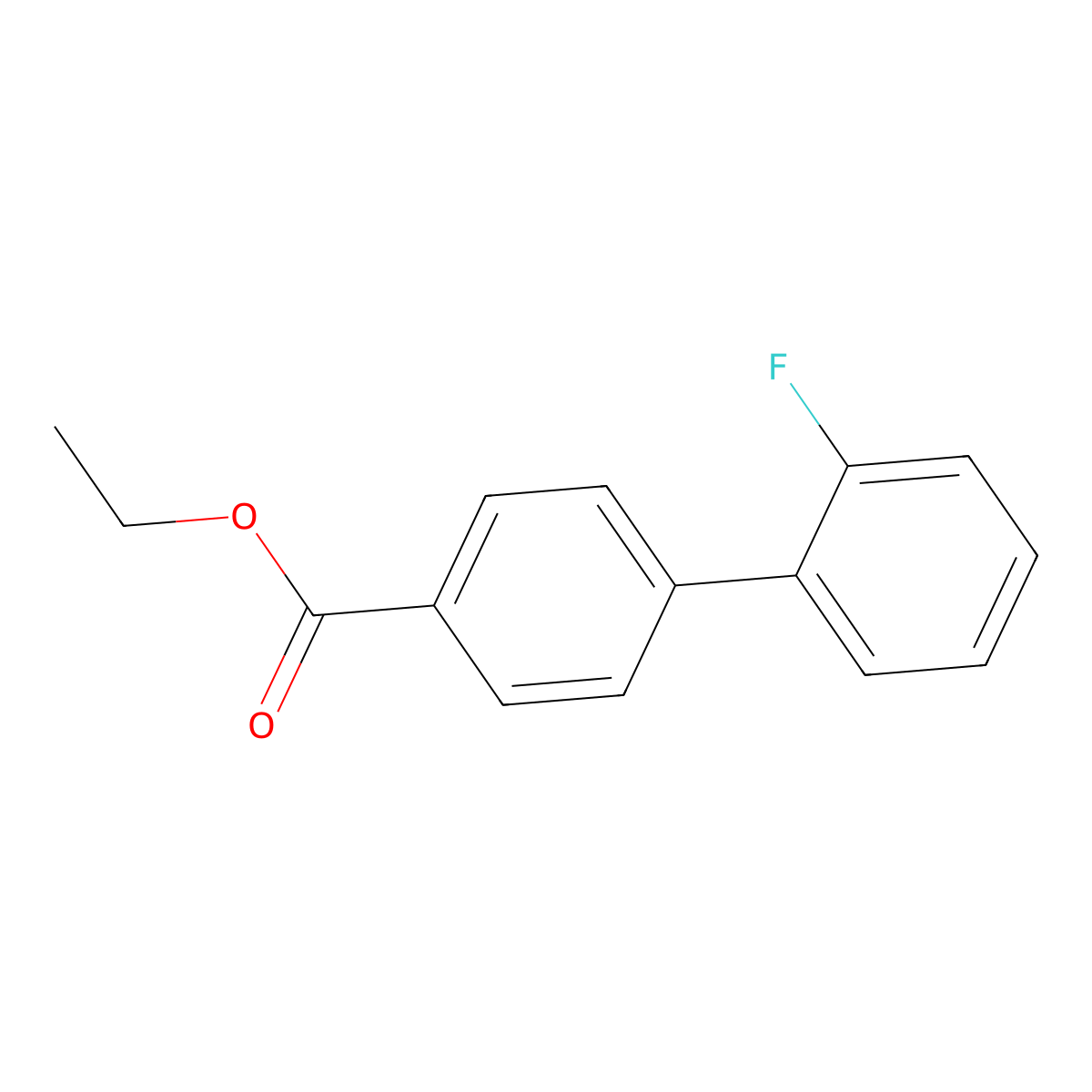 Ethyl 2'-fluoro[1,1'-biphenyl]-4-carboxylate molecular structure, CAS 773139-82-5