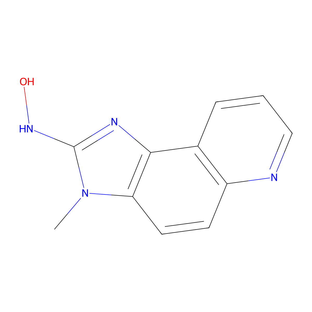 N-Hydroxy-3-methyl-3H-imidazo(4,5-f)quinolin-2-amine molecular structure, CAS 77314-23-9