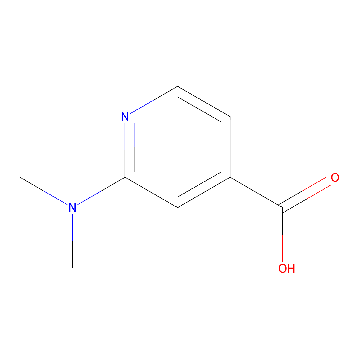 2-Dimethylamino-isonicotinic acid molecular structure, CAS 77314-81-9