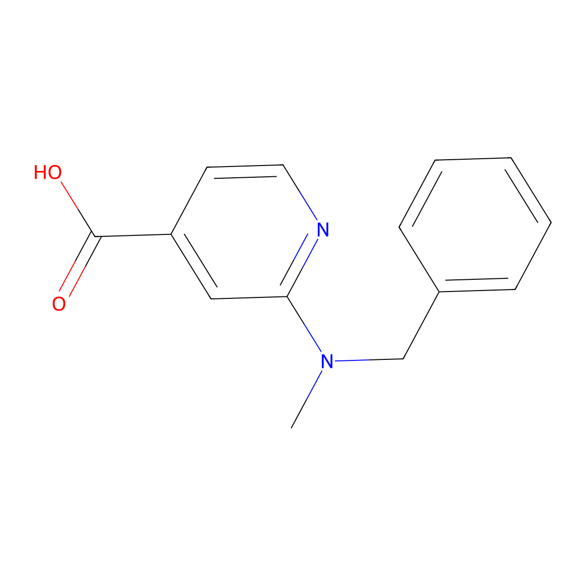 2-[Benzyl(methyl)amino]isonicotinic acid molecular structure, CAS 77314-89-7
