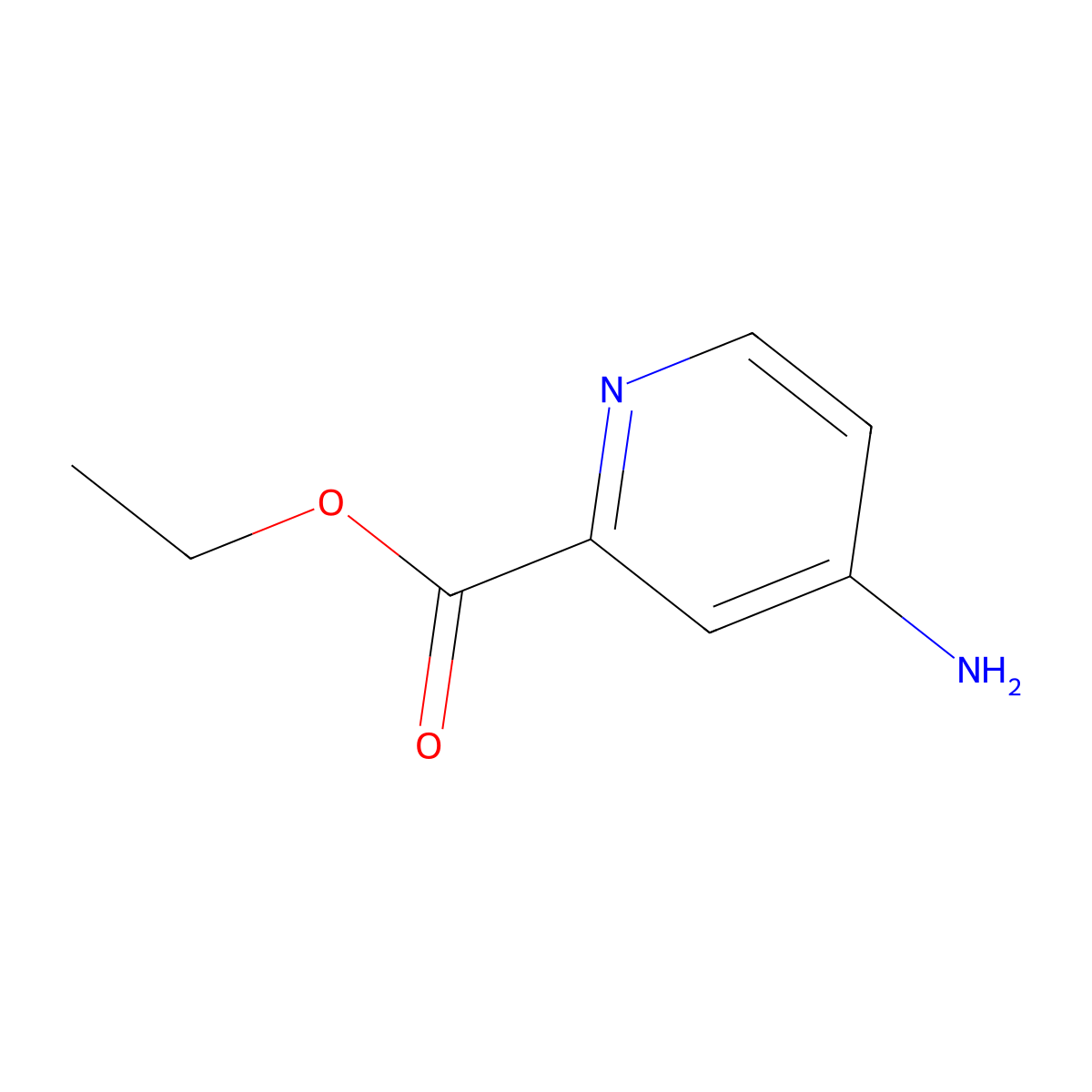 Ethyl 4-aminopicolinate molecular structure, CAS 773140-43-5