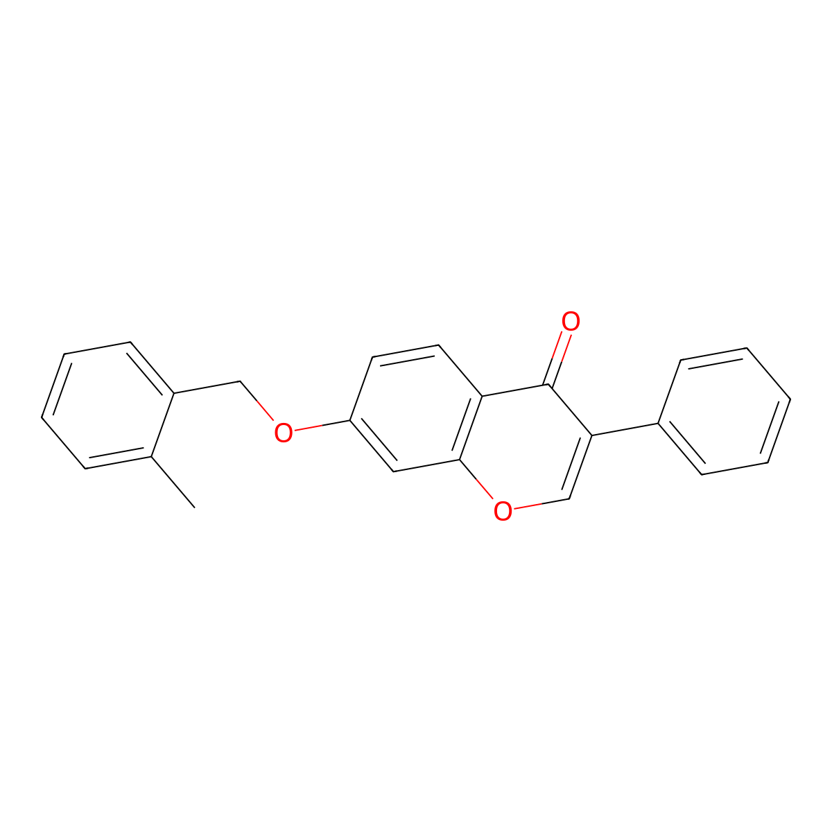 7-[(2-Methylphenyl)methoxy]-3-phenylchromen-4-one molecular structure, CAS 773150-67-7