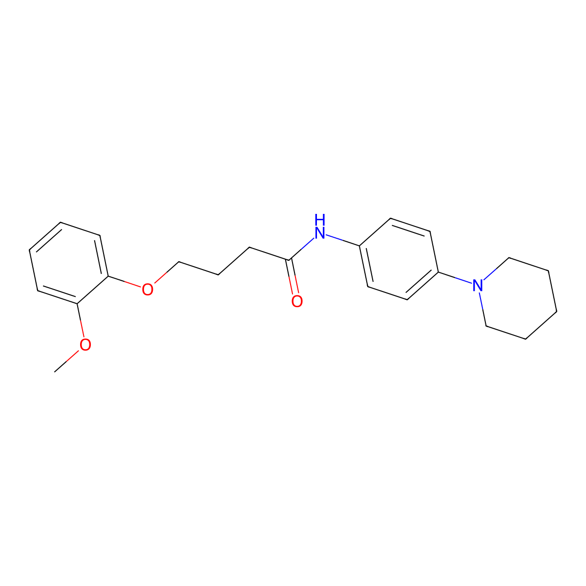 4-(2-methoxyphenoxy)-N-[4-(piperidin-1-yl)phenyl]butanamide molecular structure, CAS 773150-97-3