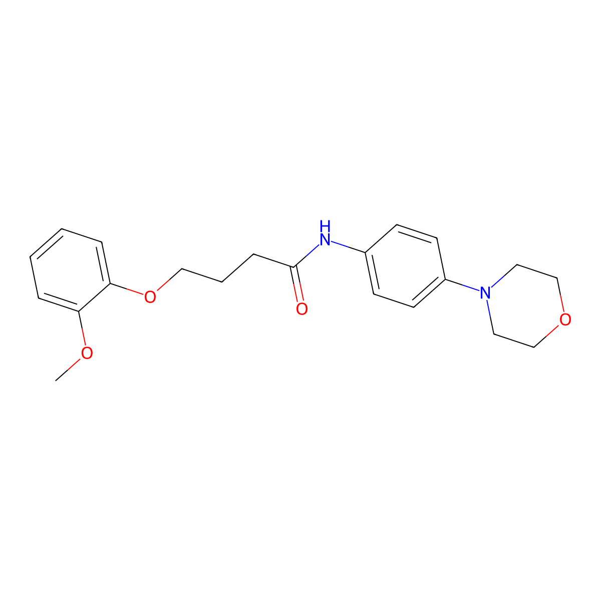 4-(2-methoxyphenoxy)-N-(4-morpholin-4-ylphenyl)butanamide molecular structure, CAS 773150-98-4