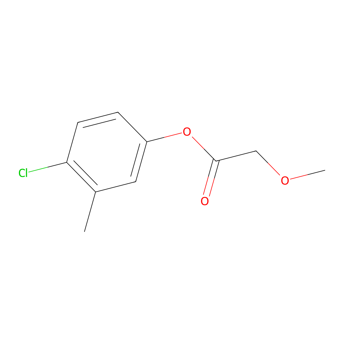 4-Chloro-3-methylphenyl 2-methoxyacetate molecular structure, CAS 773151-61-4
