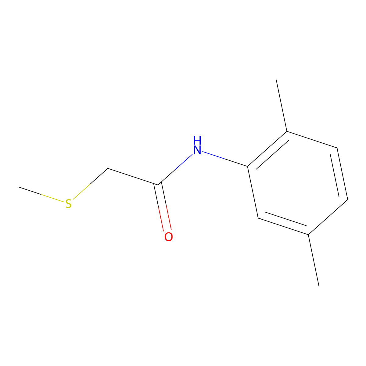 Acetamide, N-(2,5-dimethylphenyl)-2-(methylthio)-(9CI) molecular structure, CAS 773152-08-2